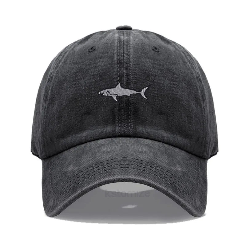 Shark Embroidery Baseball Cap For Men Women
