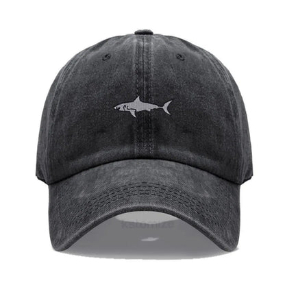 Shark Embroidery Baseball Cap For Men Women