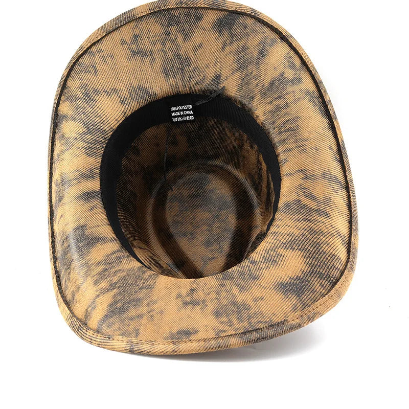 Vintage Style Unisex Cowboy Hats Bull Head Wide Brim