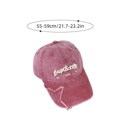 Retro Embroidery Letter Baseball Caps