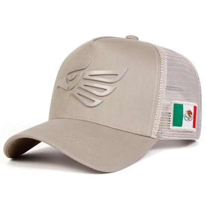 Unisex Mexican Eagle Label Baseball Net Caps Outdoor Adjustable Casual Hats Hip Hop Hat Sunscreen Hat