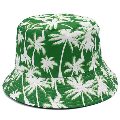 Hawaii Double-Sided Coconut Tree Fisherman Hat Men's and Women's