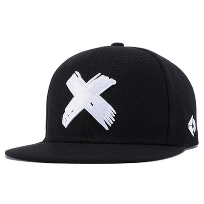 Unisex X Letter Embroidery Hip-hop Hats Spring Autumn Outdoor