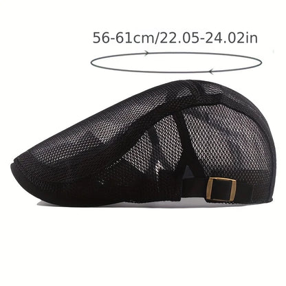 Outdoor Sun Hats Breathable Mesh Newsboy Cap Beret Men's Casual Hat