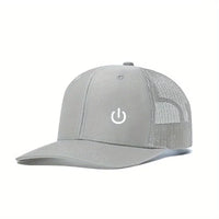 Gray Flat Mesh Cap
