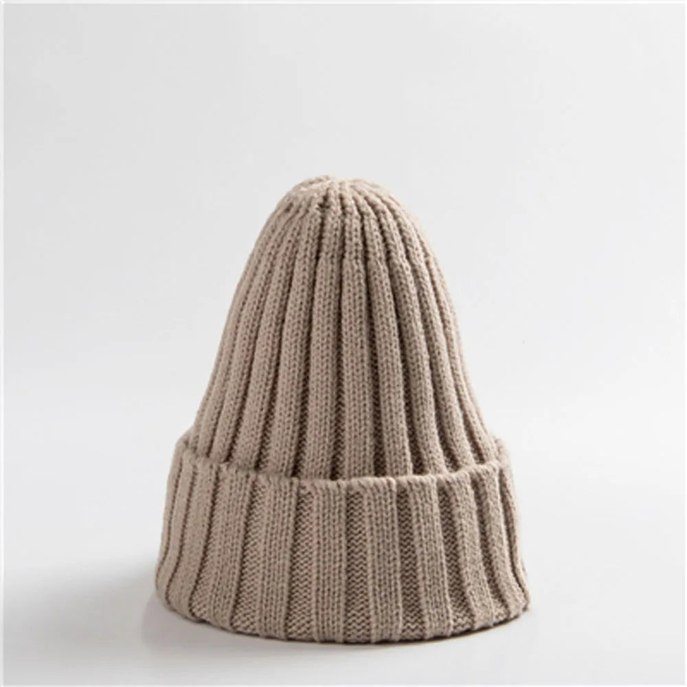 Knitted  Solid Edge Curl Colored Woolen Men's And Women's