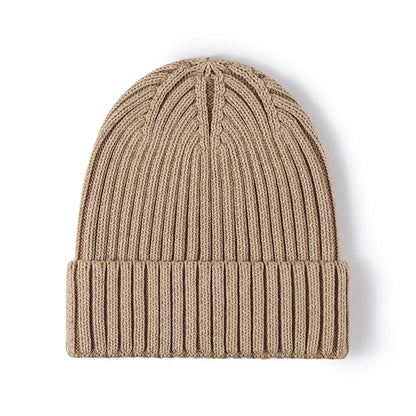 Men's Women Big Head Winter Brimless Head Wrapped Cotton Knit Cap