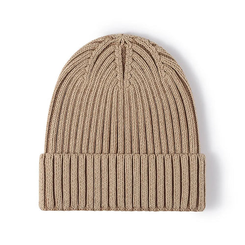 Men's Women Big Head Winter Brimless Head Wrapped Cotton Knit Cap