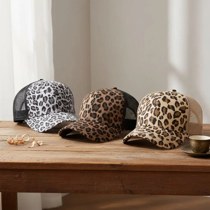 Unisex Vintage Leopard Print Baseball Caps