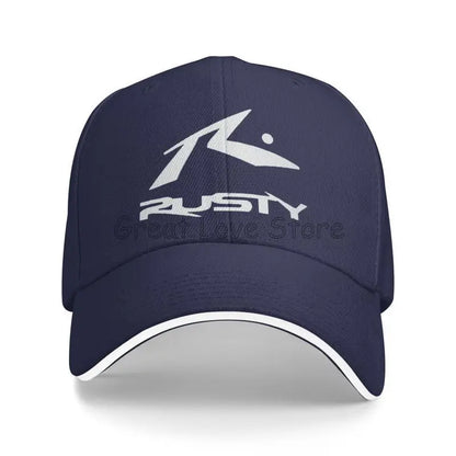Rusty Surfboards Unisex Daily Casual Sandwich Hat Summer Sports Sun Protector Bucket Hats Snapback Cap