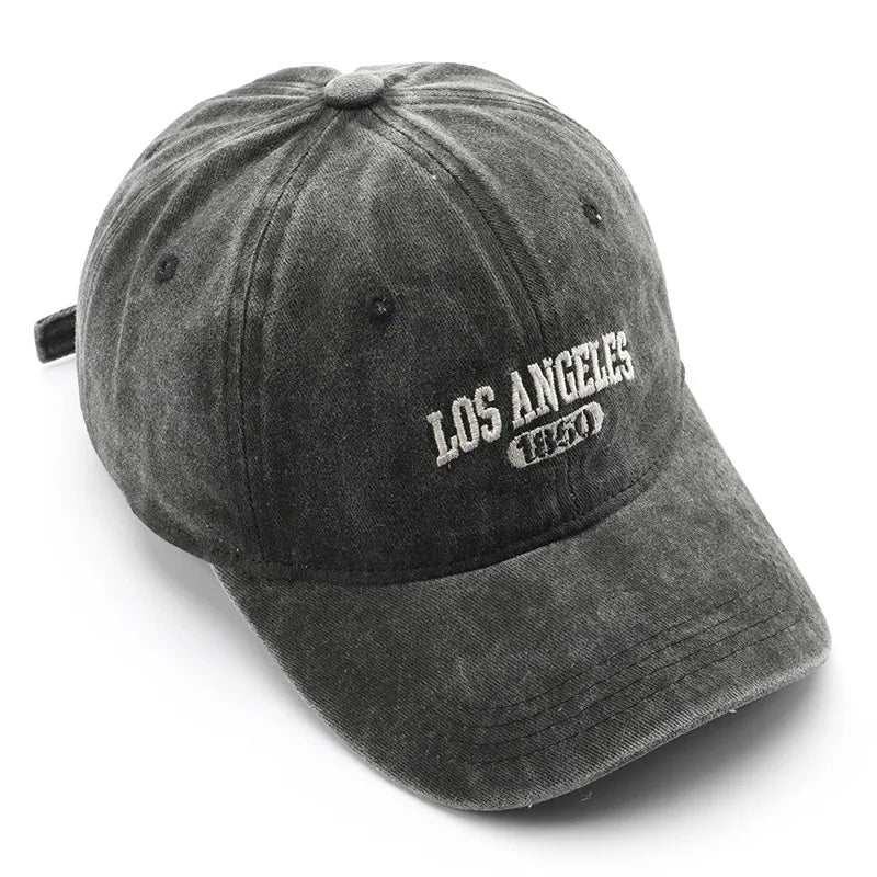 Personality Female Wash Do Old Letter Embroidery Los Angeles 1850 Cap Outdoor Male Sports Baseball Cap