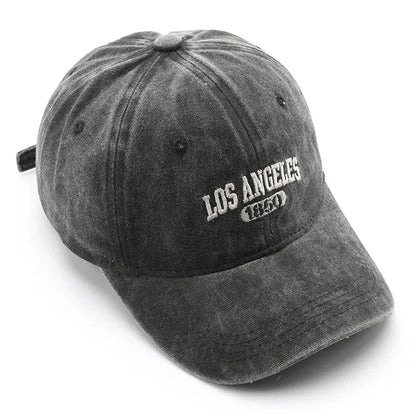 Personality Female Wash Do Old Letter Embroidery Los Angeles 1850 Cap Outdoor Male Sports Baseball Cap