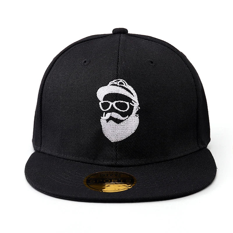 Bearded Uncle Baseball Cap, Unisex Fashionable Flat-Brim Hip-Hop Cap