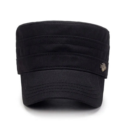 Small Iron Standard Flat Hat Spring Outdoor Travel Hat Men'S Cotton Shield Hat