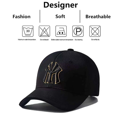 Unisex Three Dimensional Edging Letter Embroidery Baseball Hats Adjustable Casual Hats