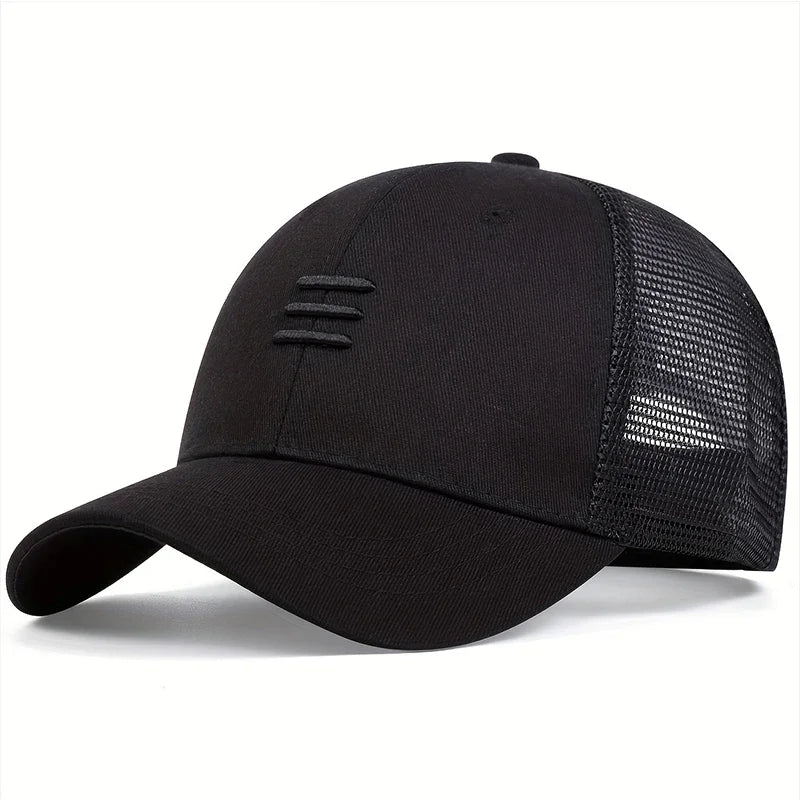 Unisex Three Embroidery Baseball Net Caps