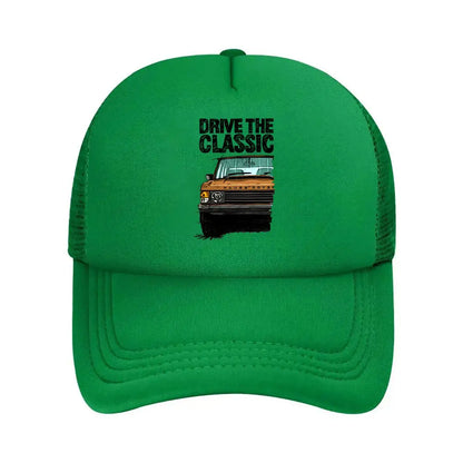 Classic Drive Auto - Inspired, Retro Car Design Mesh Baseball Cap