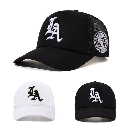 LA Embroidery Breathable Truck Hat Hip Hop Street Baseball Hat American Sunshade Couple Hat