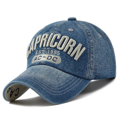 Unisex Capricorn Letter Embroidery Baseball Caps Spring