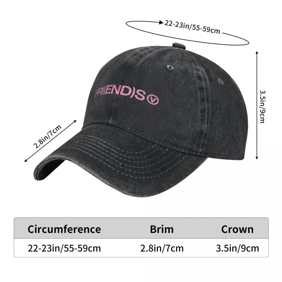 Casual Fri(END)s Song Taehyung V Baseball Caps for Men Women