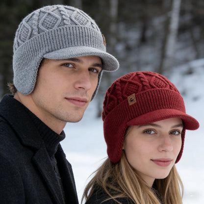 New Unisex Winter Hat Plush Fur Lined Warm Earflap Cap