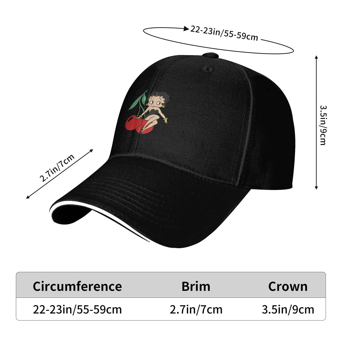 Bettys Boop Casual Baseball Cap Summer