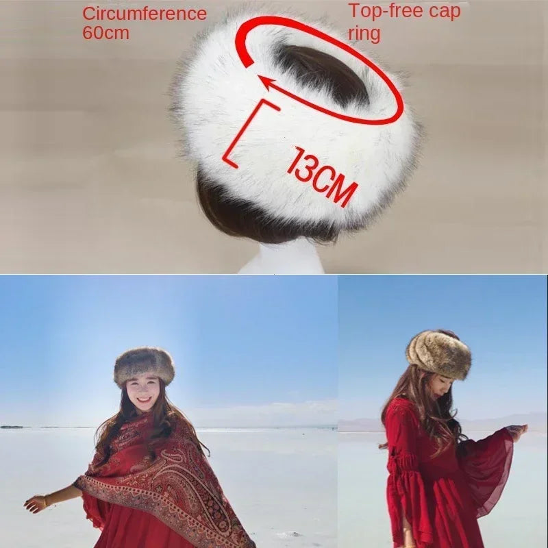 Winter Thick Furry Hairband Fluffy Russian Faux Fur Women