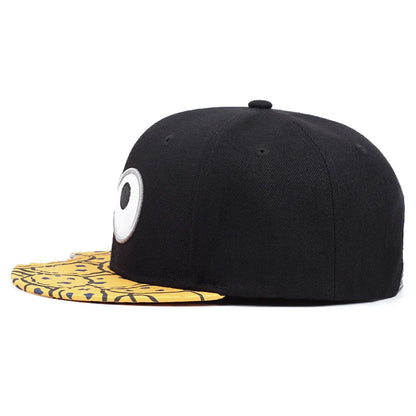 Fashionable Eye Embroidered Flat Edge Hat Men's Personalized Street HipHop Hat Women's