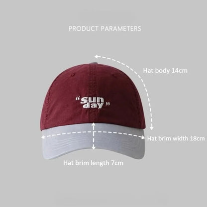 Small Niche Color Blocking Design Duckbill Cap Fashion Korean Outdoor Retro