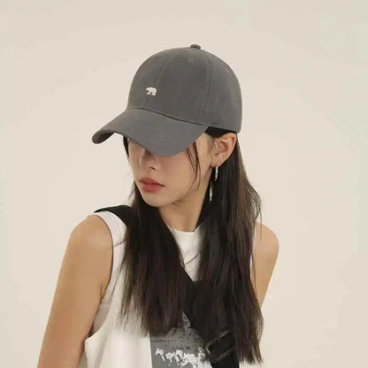 1pc Polar Bear Embroidered Baseball Hat for Men and Women