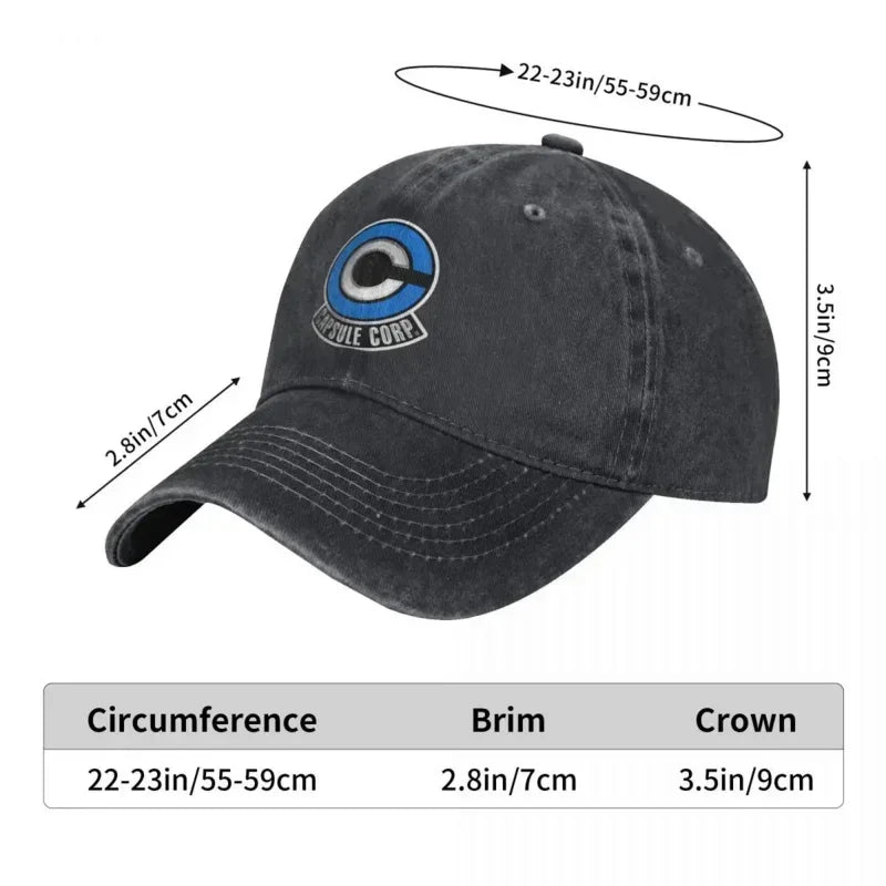 Capsule Corp Denim Baseball Cap Popular Design Sport Trucker Hat Summer