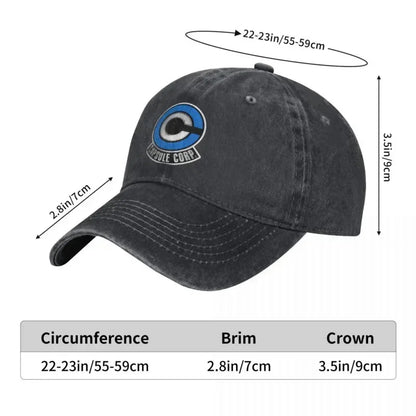 Capsule Corp Denim Baseball Cap Popular Design Sport Trucker Hat Summer
