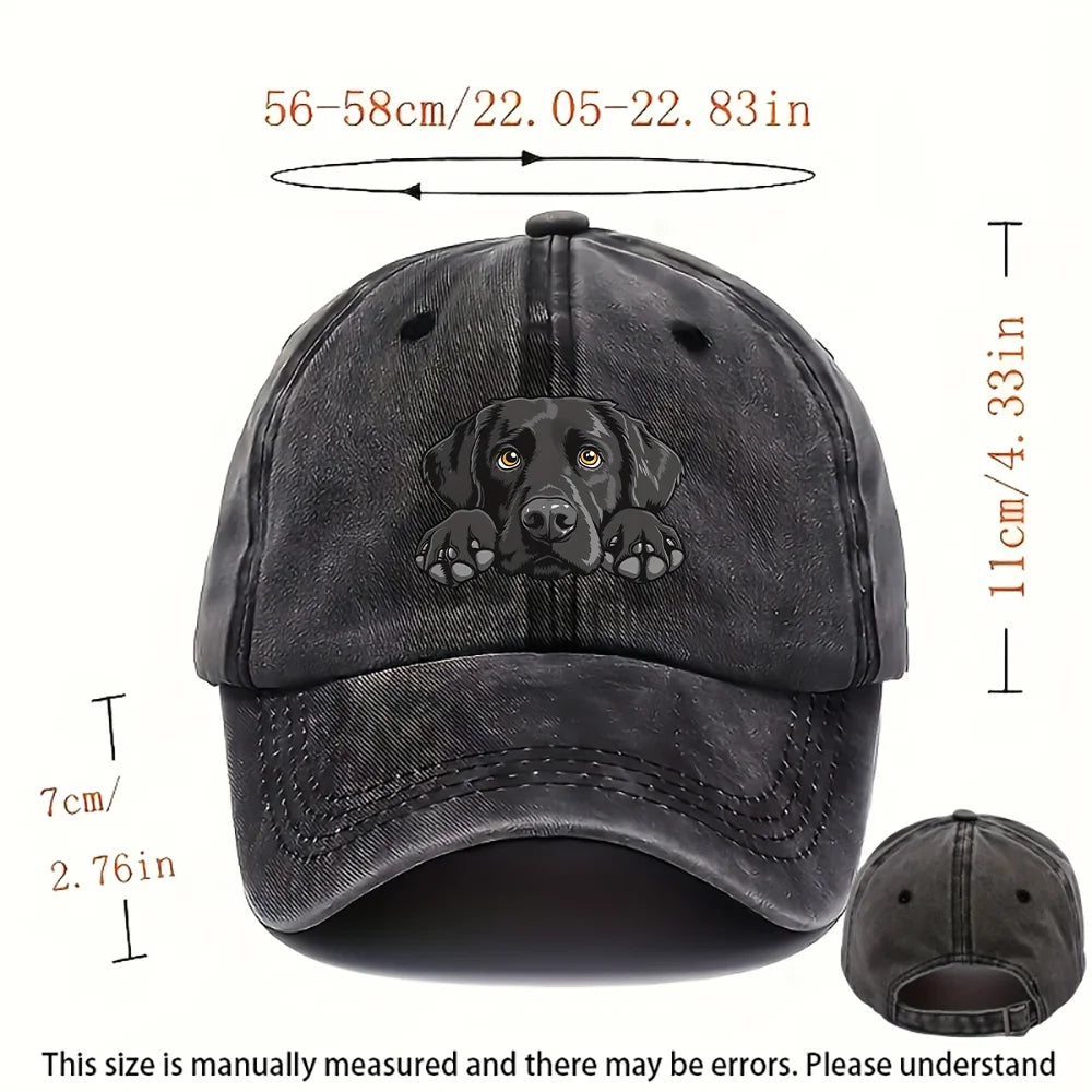 1pc Labrador Print Baseball Cap
