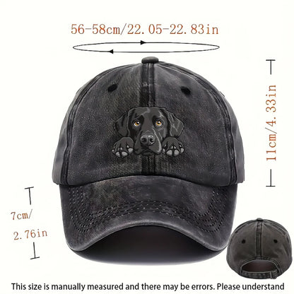 1pc Labrador Print Baseball Cap