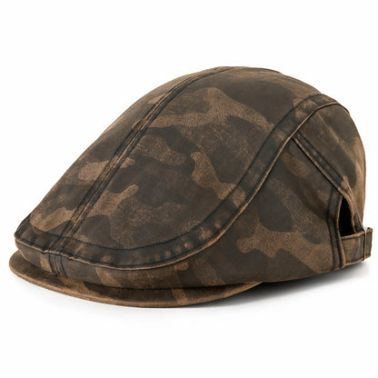 Military Style Cotton Camouflage Ivy Cap Dad Casual Flat Driving Hat