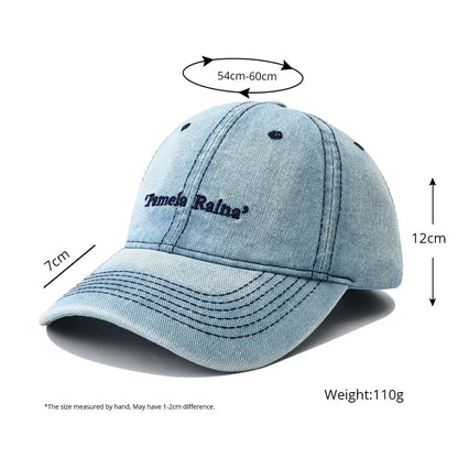 Unisex Washed Denim Baseball Cap