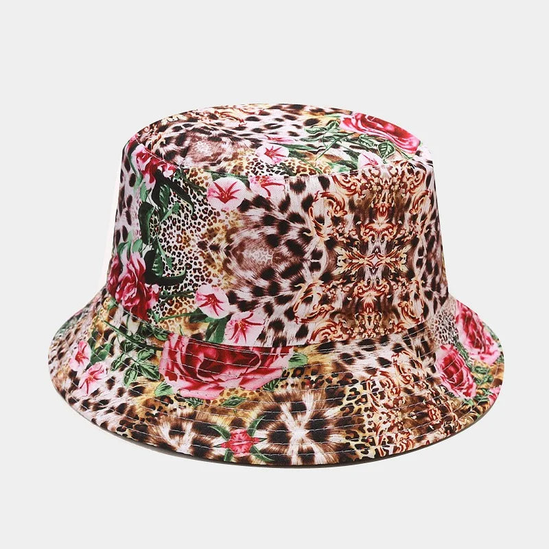 Fashion Plant Printing Pattern Fisherman Hat Spring and Summer