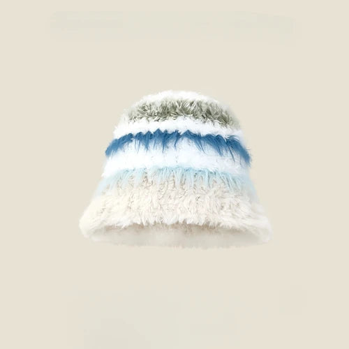 Dopamine Autumn Crochet Panama Cap Korean Handmade Bucket Hats