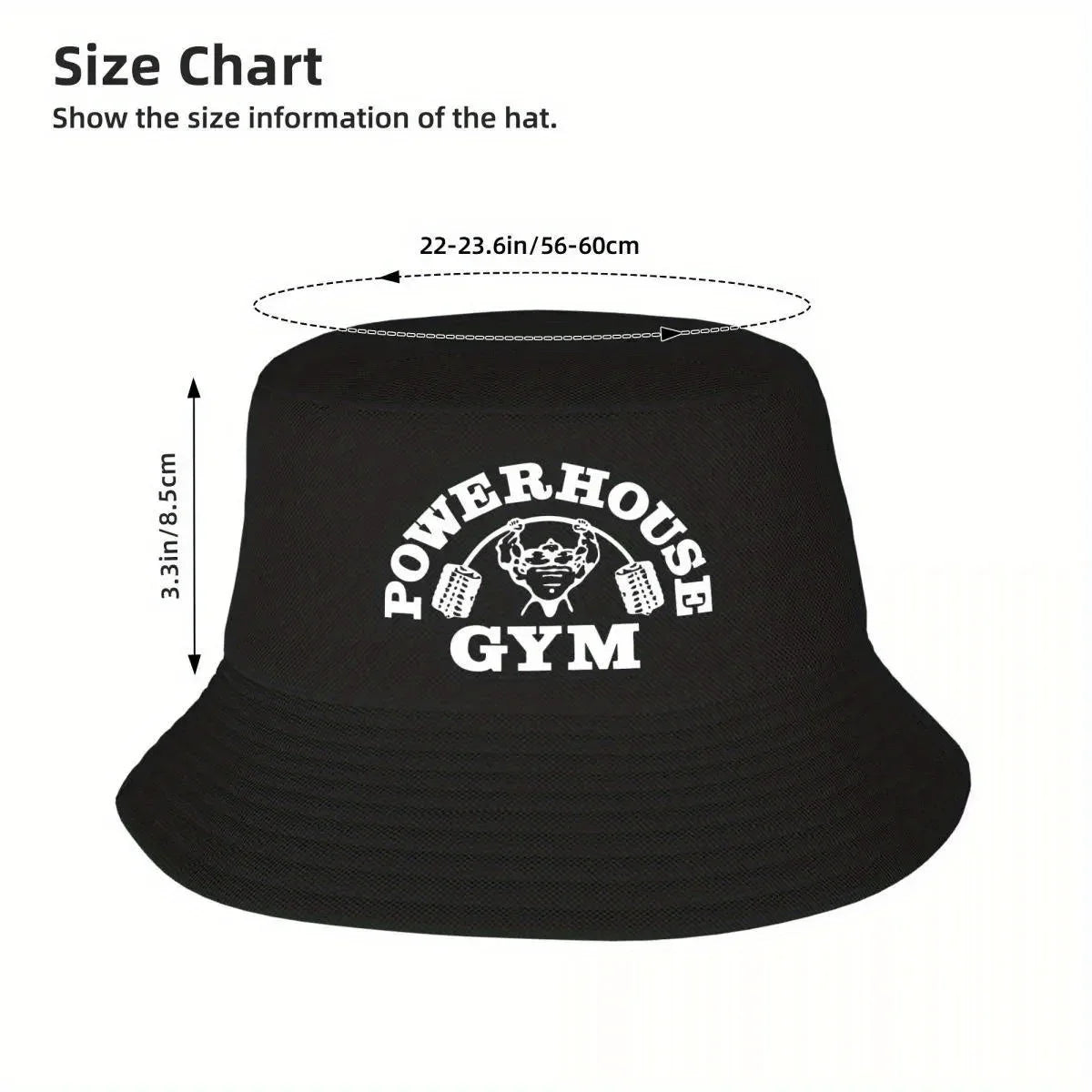 Custom Powerhouse Gym Bucket Hat Women Men