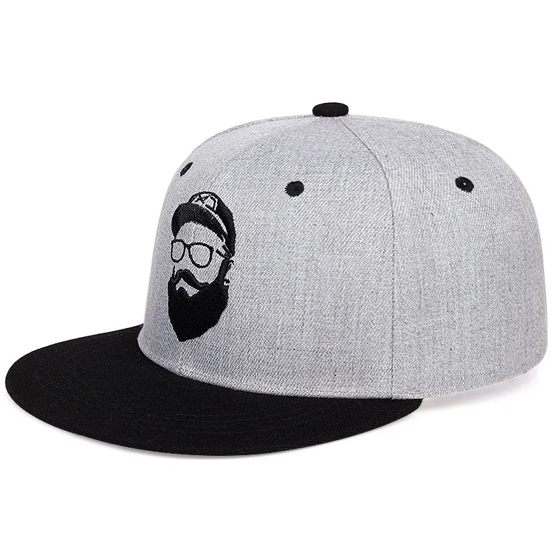 Unisex Uncle Beard Embroidery Hip-Hop Hats Spring Autumn
