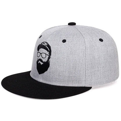 Unisex Uncle Beard Embroidery Hip-Hop Hats Spring Autumn