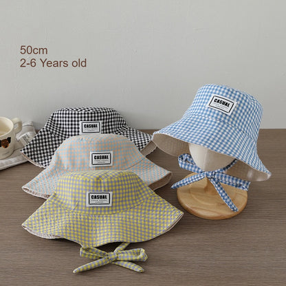 Girl Sweety Fashion Sun Hat 52CM 2-6 Years Boys Outdoor Kids Summer Bucket Cap Children Hats