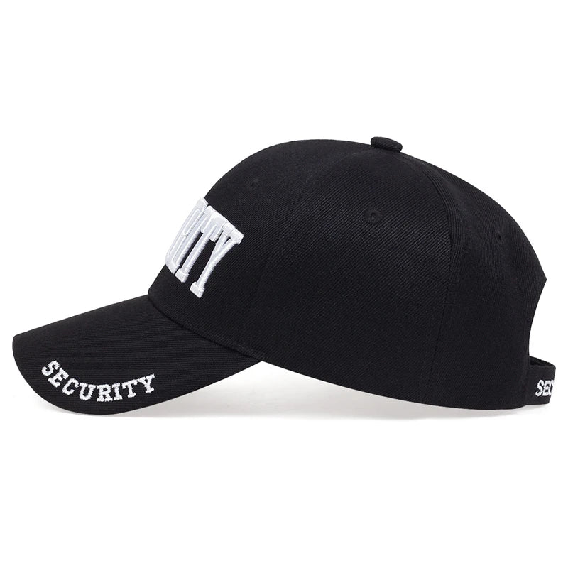 Seccurity Letter Embroidery Baseball Cap USA Men Dad Hat Cotton