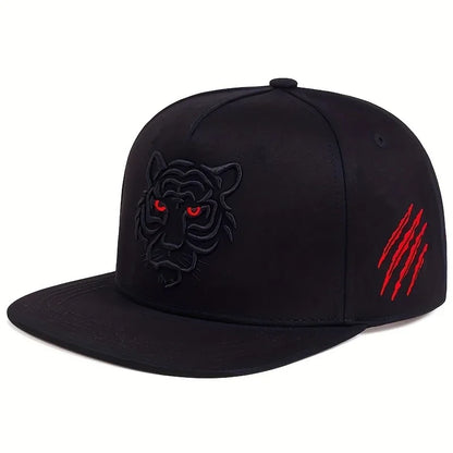 Unisex Tiger Embroidery Hip-Hop Hats Spring And Autumn Outdoor