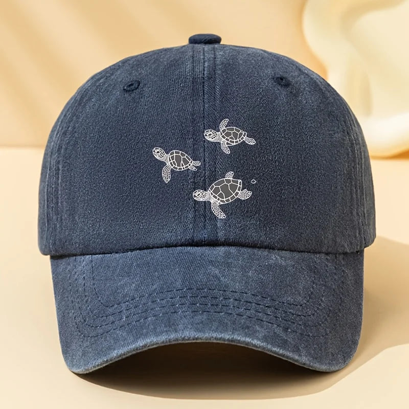 Turtle Print Unisex Baseball Cap with Outdoor