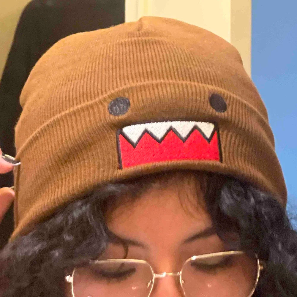 Cartoon Embroidered Knitted Hat Autumn Winter Outdoor