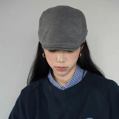 Cotton Adjustable Newsboy Caps Men Woman Casual Beret