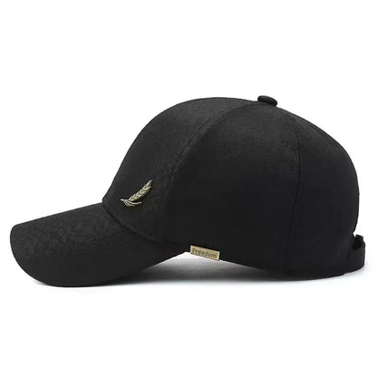 Unisex Feather Embroidery Baseball Caps Spring Autumn