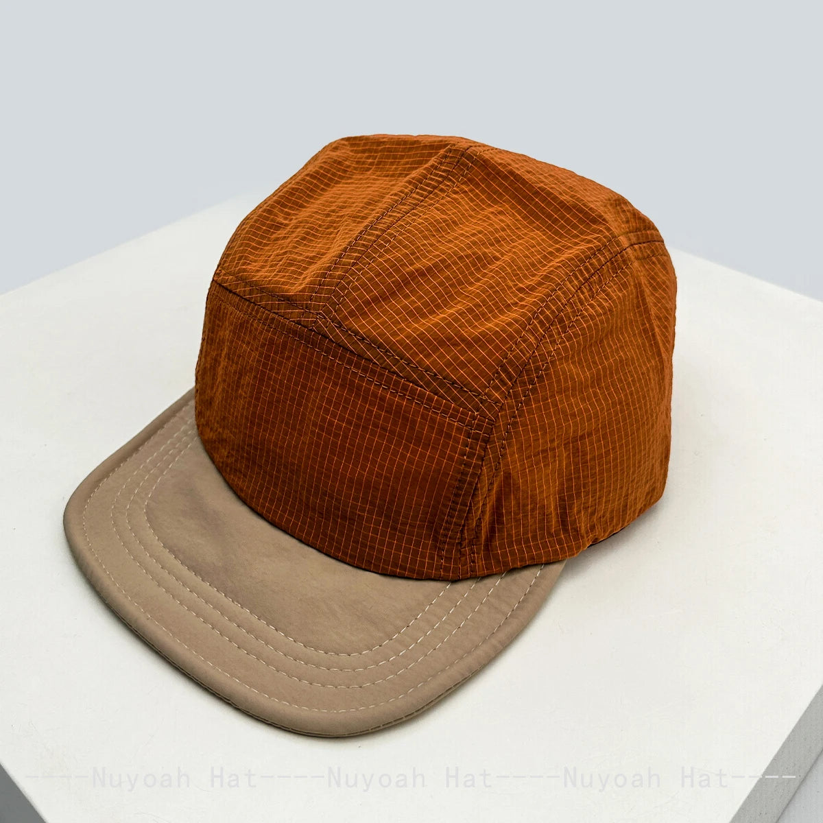 Versatile Quick-Dry Plaid Solid Color Block Baseball Hats