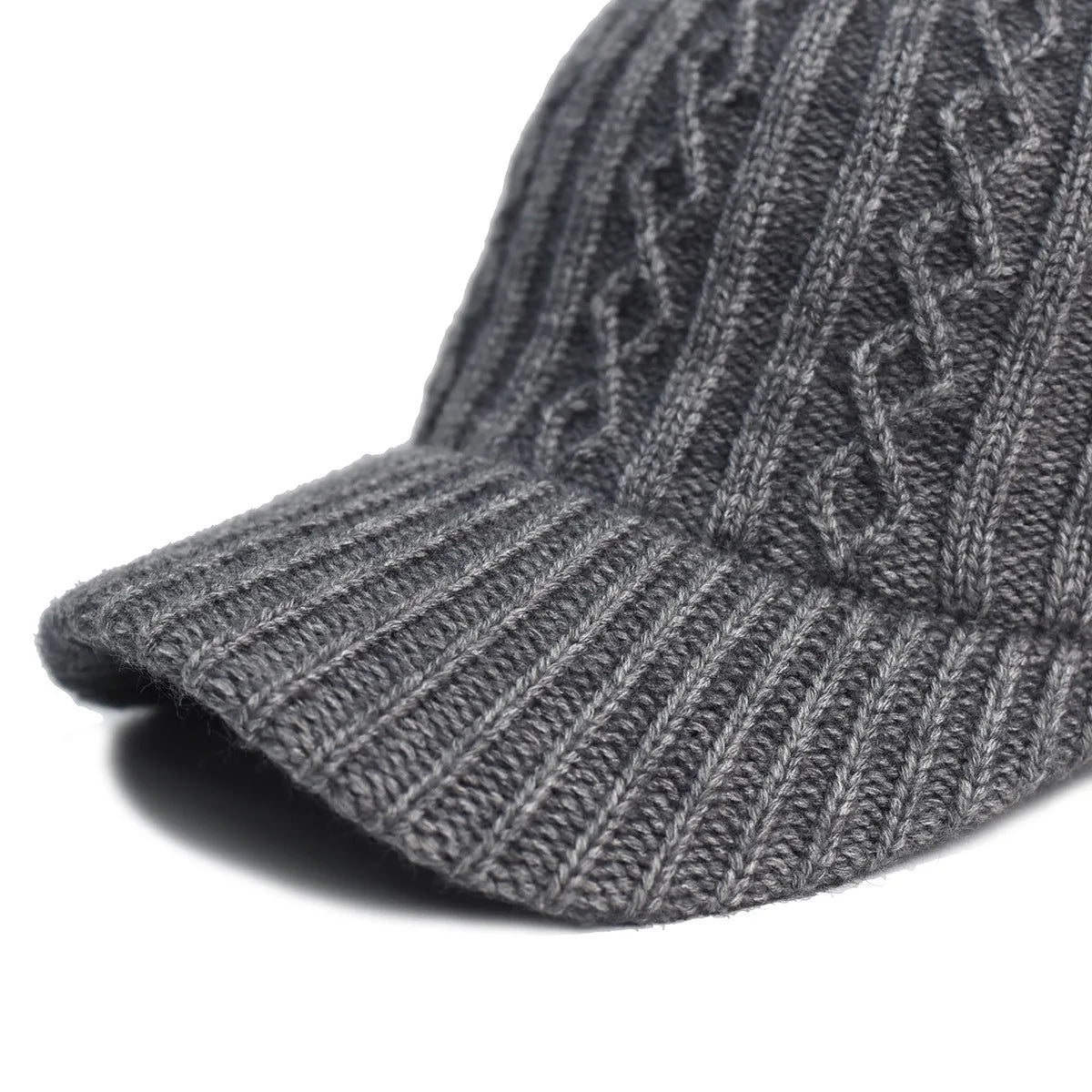 Autumn and Winter Knitted Wool Baseball Cap Korean Style Warm Solid Color Plain Duckbill Cap Versatile Fashionable